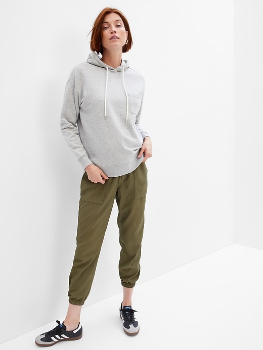 Image number 1 showing, Maternity TENCEL&#153 Full Panel Utility Joggers