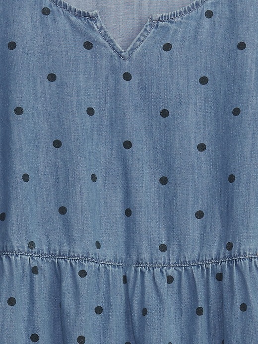 Image number 3 showing, Kids Denim Tiered Dress with Washwell
