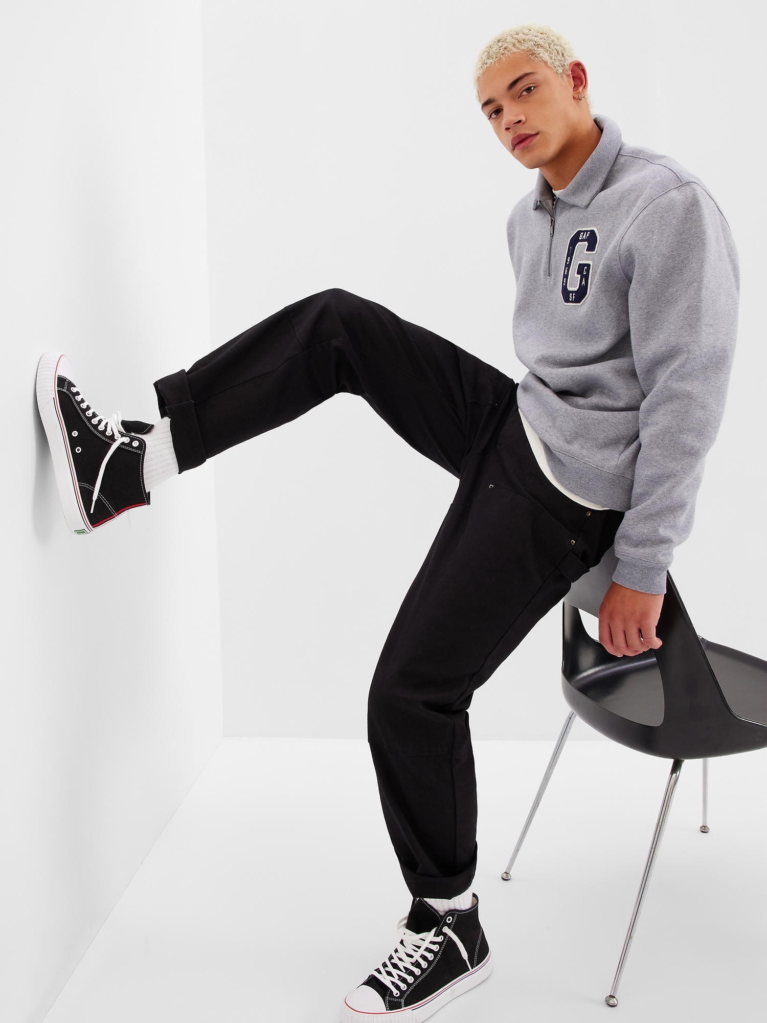 Vintage Soft Gap Logo Half-Zip Sweatshirt | Gap