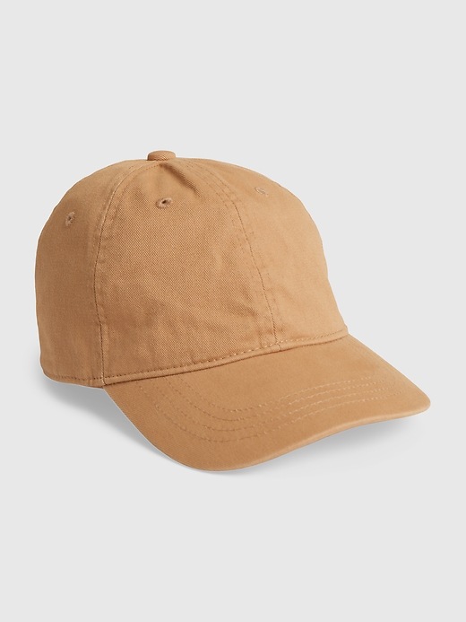 1 of 8 showing, with the color khaki of product Kids Washed Baseball Hat