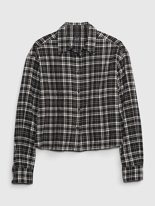 Image number 4 showing, Cropped Flannel Shirt