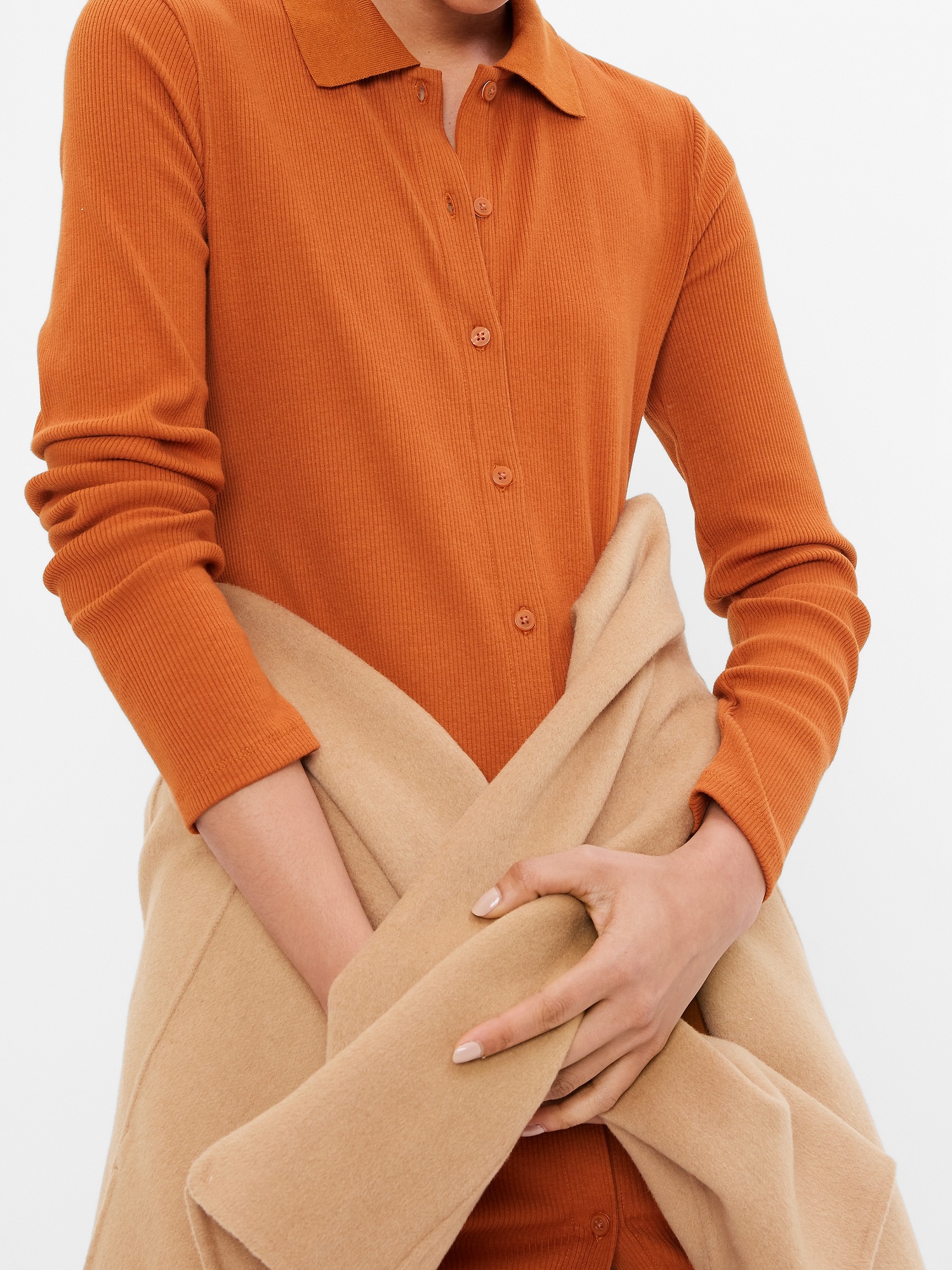 Rib Polo Midi Dress | Gap