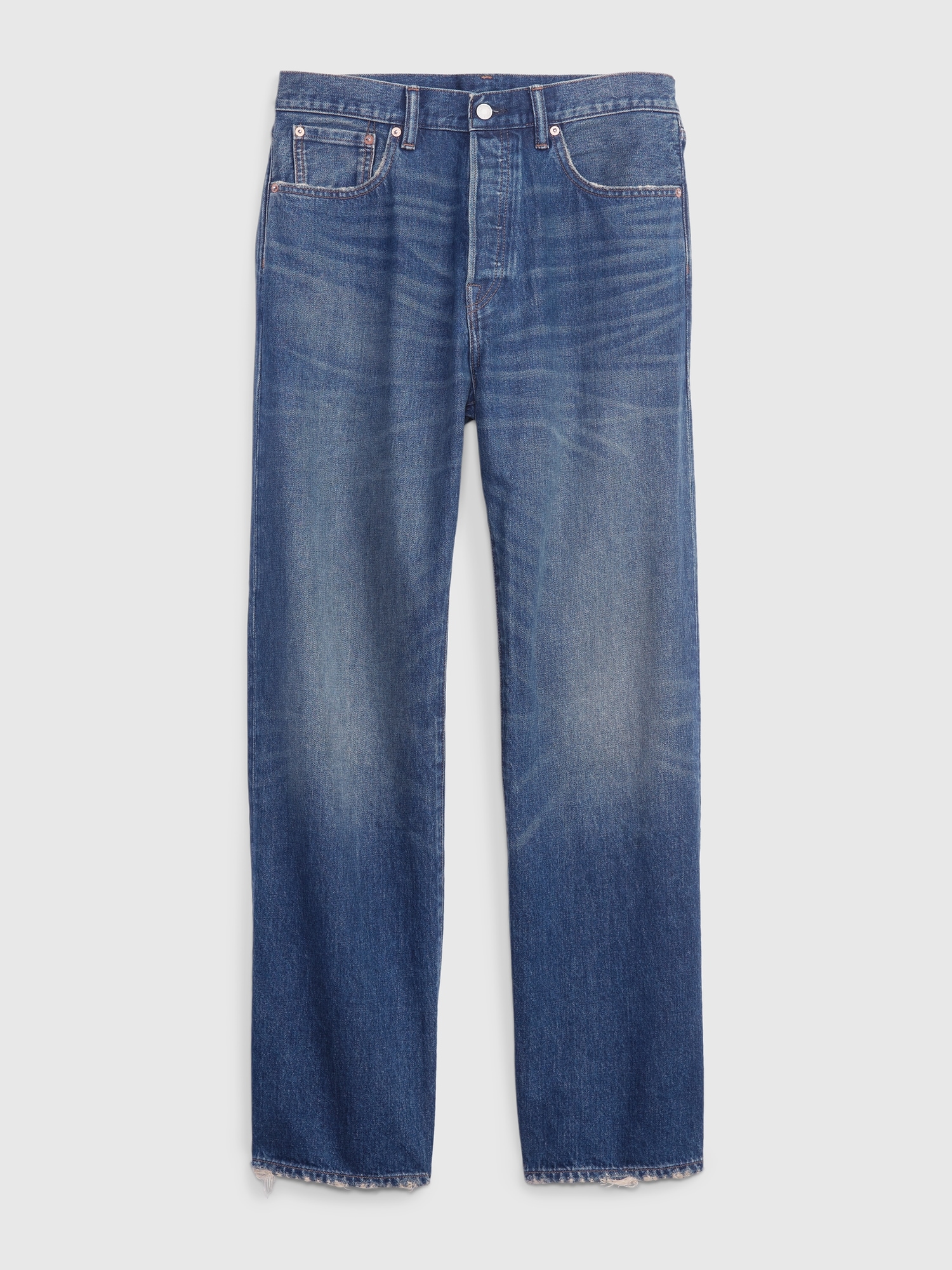 100% Organic Cotton Button Loose Jeans with Washwell | Gap