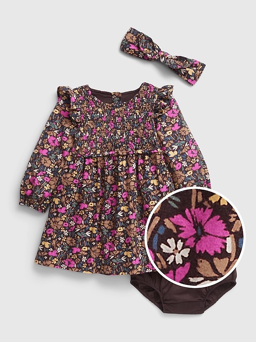 Baby Smocked Floral Dress Set