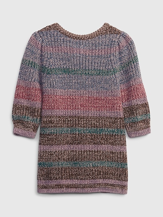 2 of 8 showing, with the color multi of product Baby Shaker-Stitch Sweater Dress