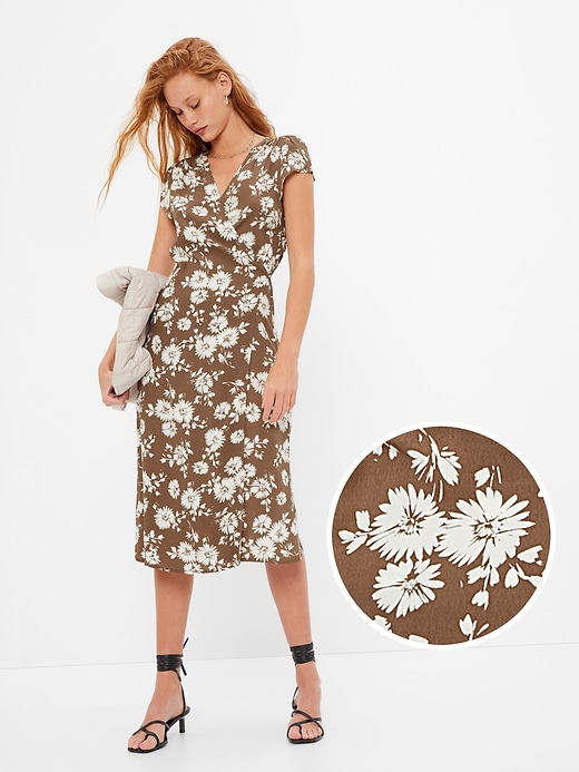 Image number 1 showing, LENZING&#153 ECOVERO&#153 Midi Wrap Dress