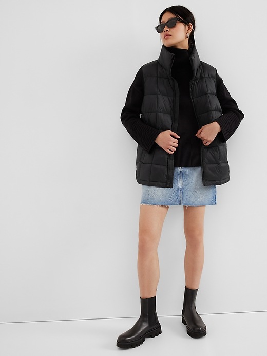 1 of 8 showing, with the color black of product Recycled Lightweight Puff Vest