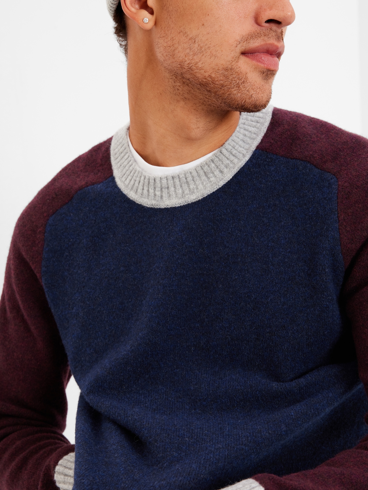 Recycled Colorblock Crewneck Sweater Gap