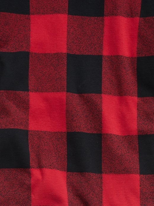 2 of 8 showing, with the color RED BUFFALO of product Kids 100% Organic Cotton Buffalo Check PJ Set