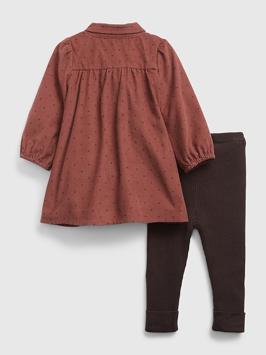 Image number 2 showing, Baby Corduroy Shirtdress Set