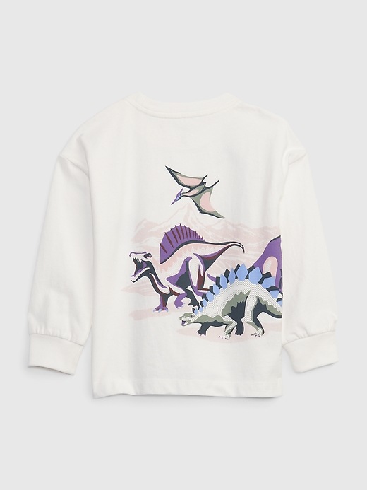 2 of 8 showing, with the color new off white of product Toddler Dinosaur Graphic T-Shirt