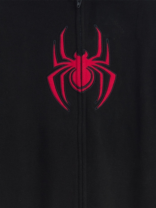 2 of 8 showing, with the color true black of product GapKids &#124 Marvel Spiderman Footless One-Piece