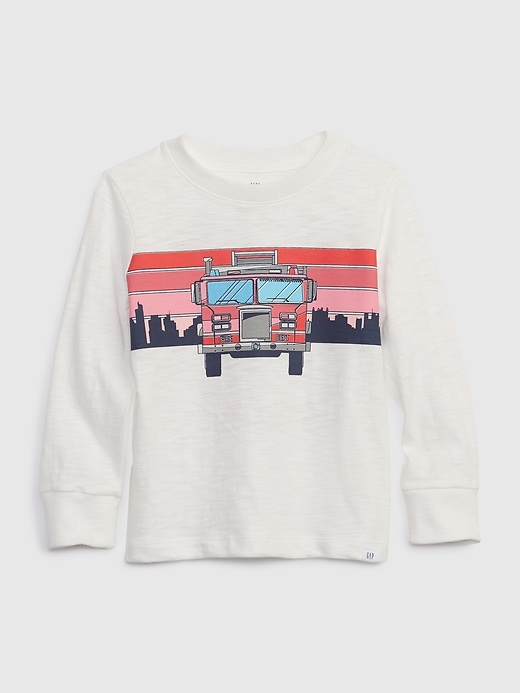 1 of 8 showing, with the color new off white of product Toddler Love Graphic T-Shirt