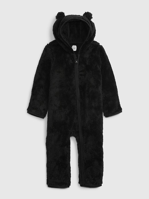 1 of 8 showing, with the color black of product Baby Footless Sherpa One-Piece