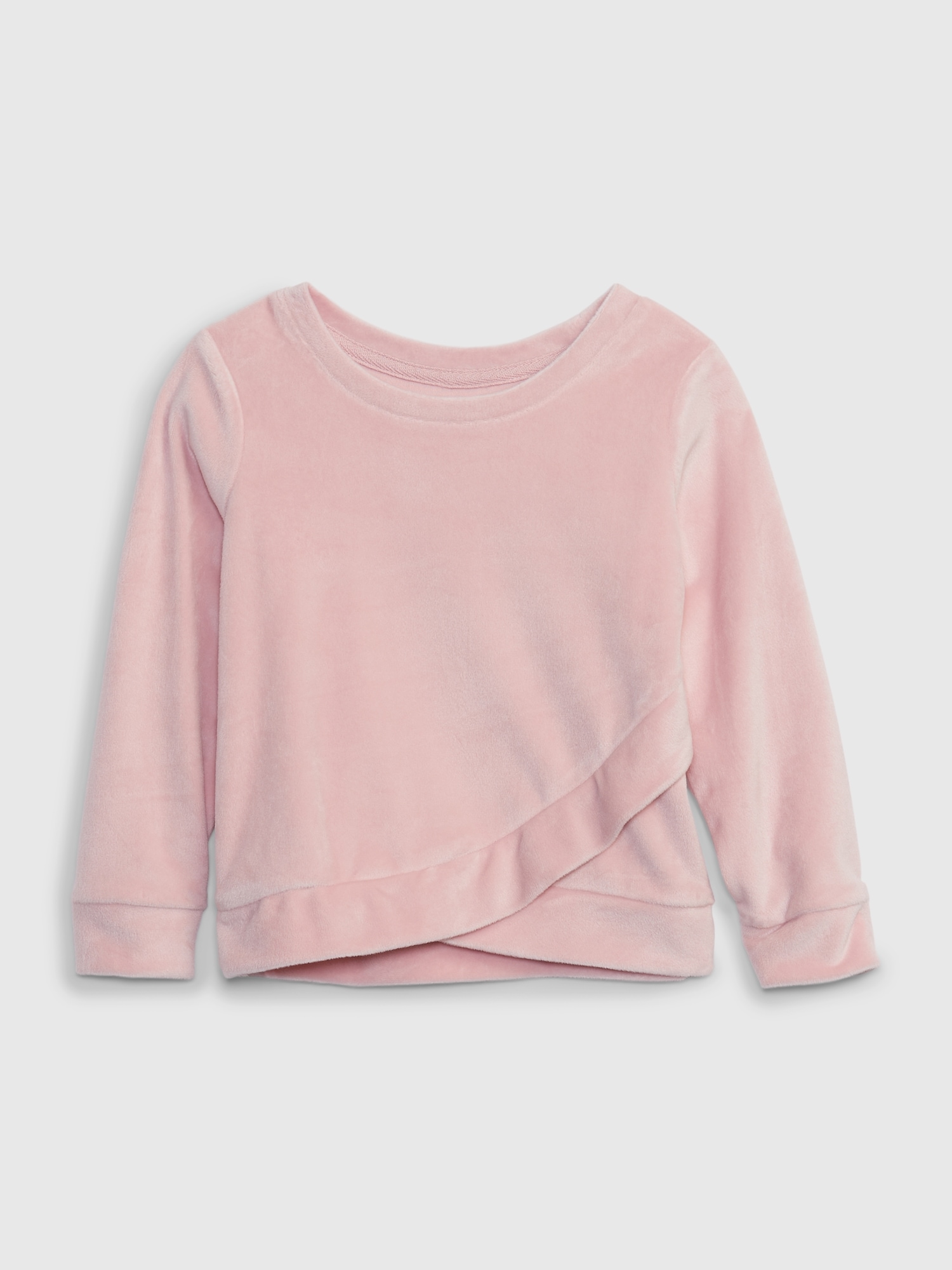 Gap Babies' Toddler Velour Ruffle Sweatshirt In Pink Standard