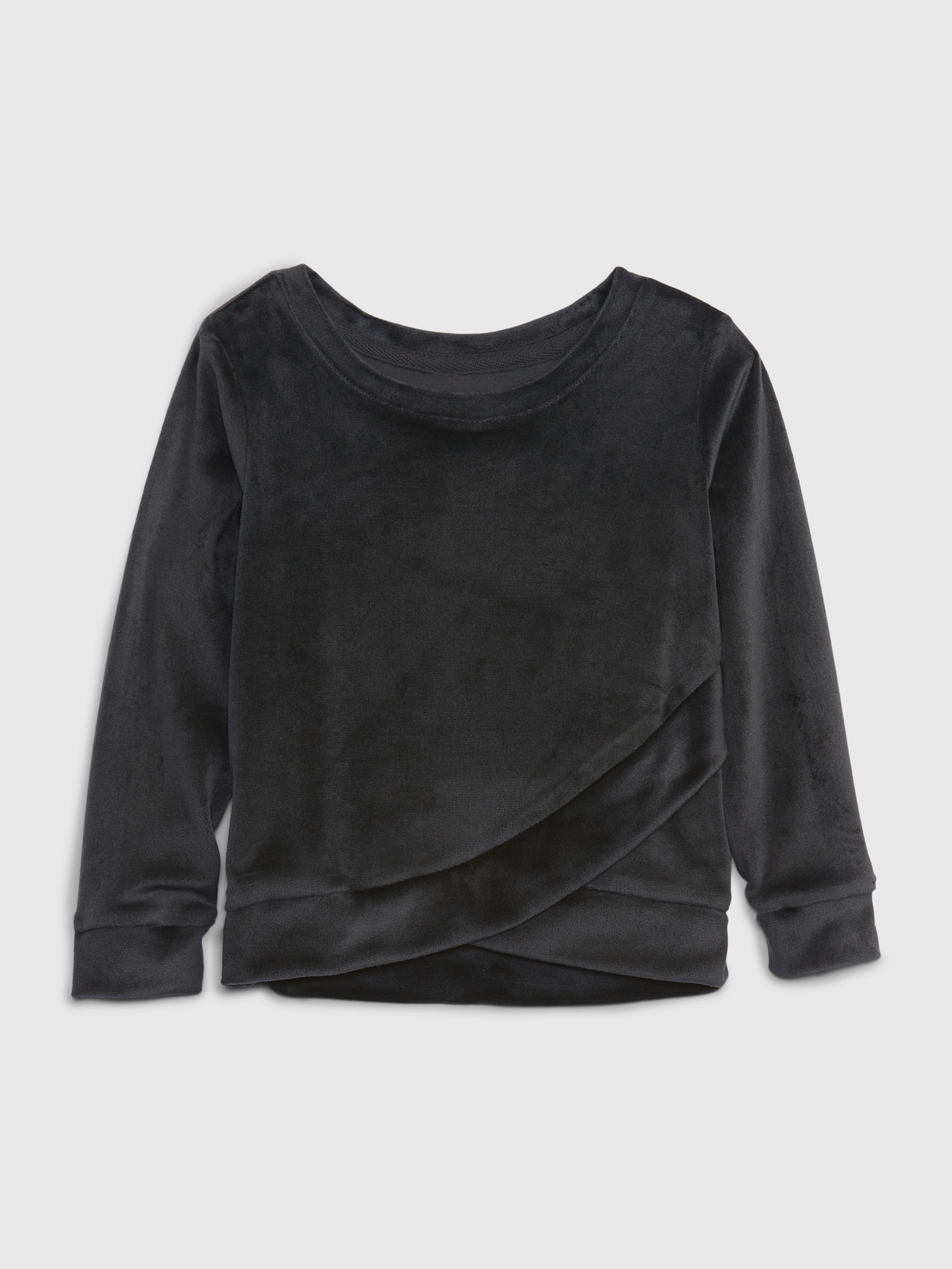 Gap Babies' Toddler Velour Ruffle Sweatshirt In Black