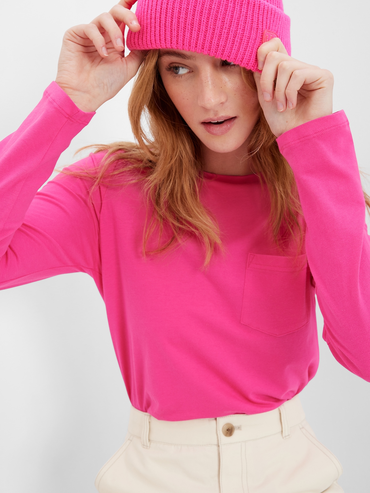 gap.com | 100% Organic Cotton Vintage Long Sleeve Pocket T-Shirt