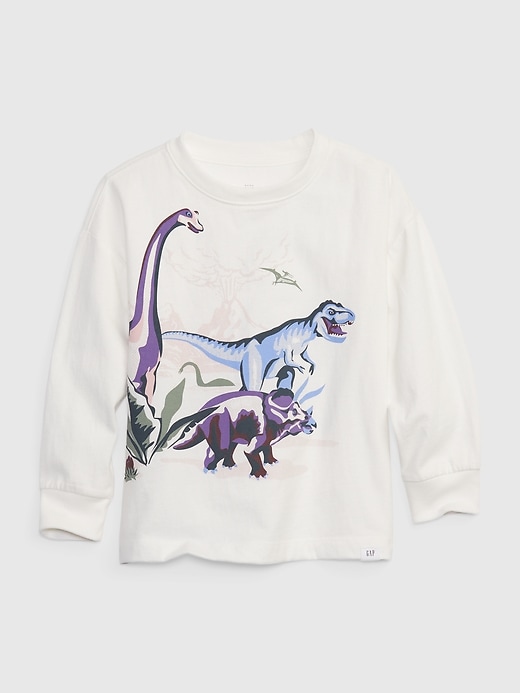 1 of 8 showing, with the color new off white of product Toddler Dinosaur Graphic T-Shirt