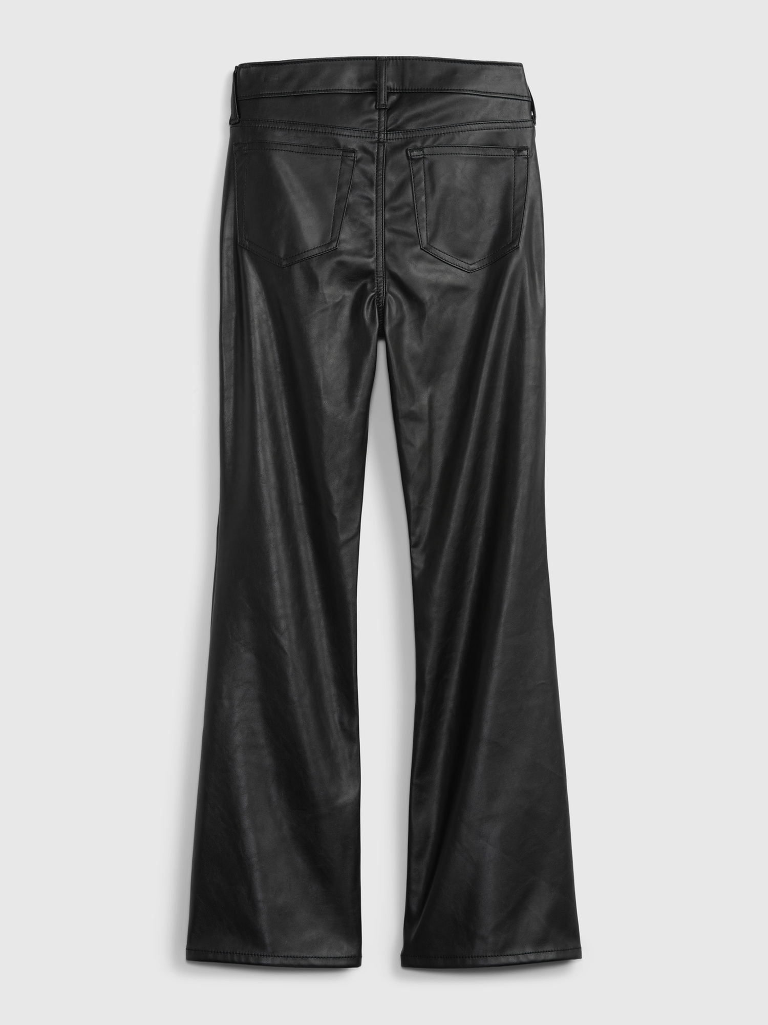 Kids High Rise Vegan Leather Flare Pants | Gap