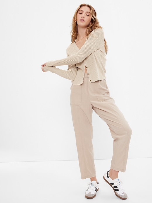 TENCEL™ Lyocell High Rise Pull-On Pants with Washwell | Gap