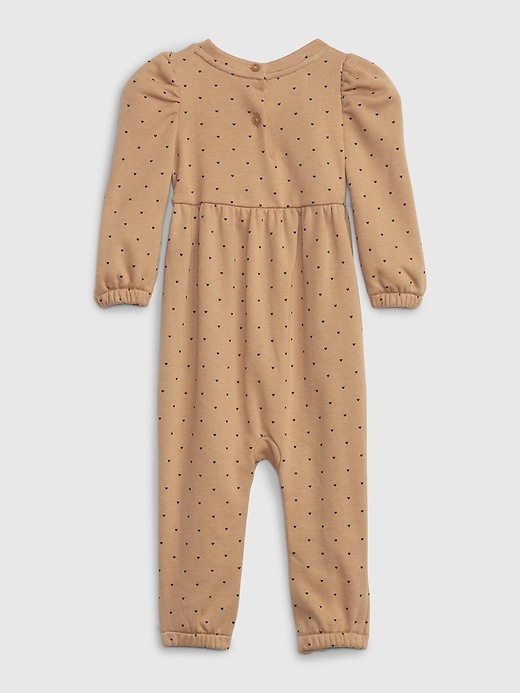2 of 8 showing, with the color deerfield brown of product Baby Puff Sleeve One-Piece
