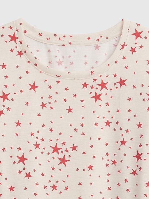 2 of 8 showing, with the color multi pink birch of product Kids 100% Recycled Star PJ Dress