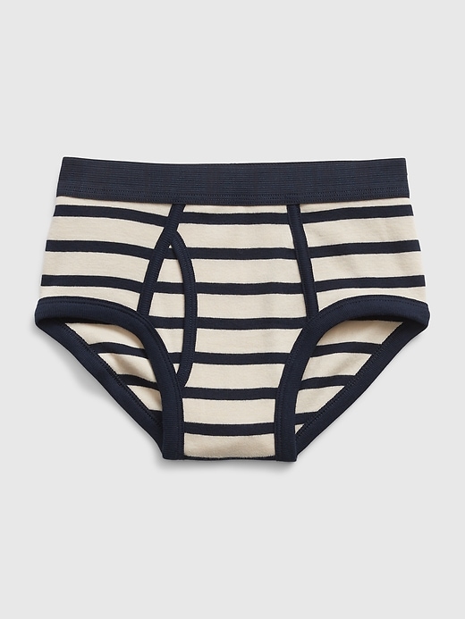 2 of 8 showing, with the color multi of product Kids Organic Cotton Stripe Briefs (4-Pack)