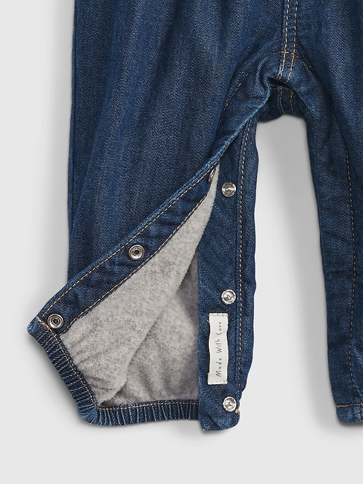 Image number 3 showing, Baby Lined Denim Joggers  with Washwell