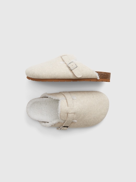 1 of 8 showing, with the color ivory of product Kids Cozy Clogs