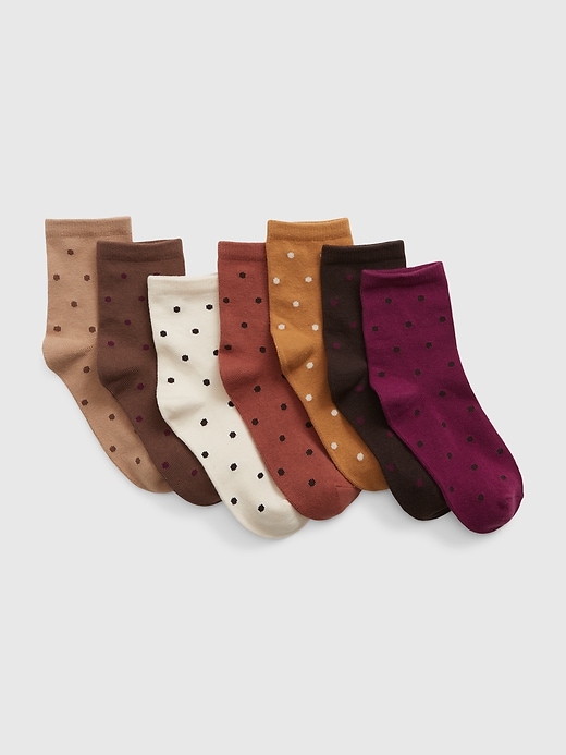 1 of 8 showing, with the color multi of product Kids Crew Socks (7-Pack)