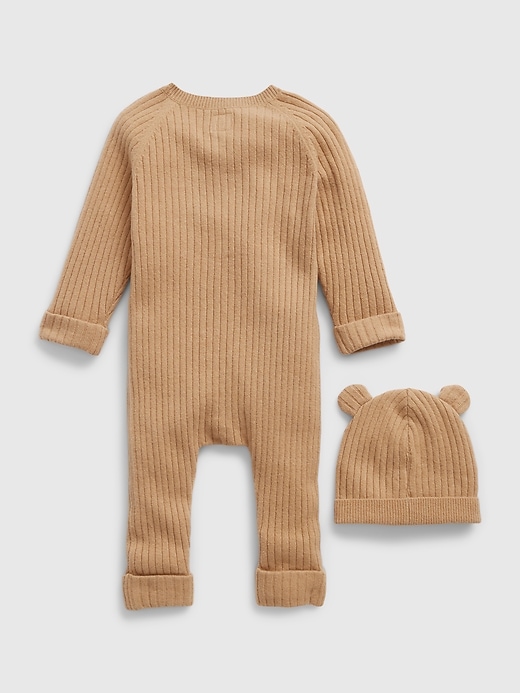 2 of 8 showing, with the color BRANNAN BROWN of product Baby Rib Outfit Set