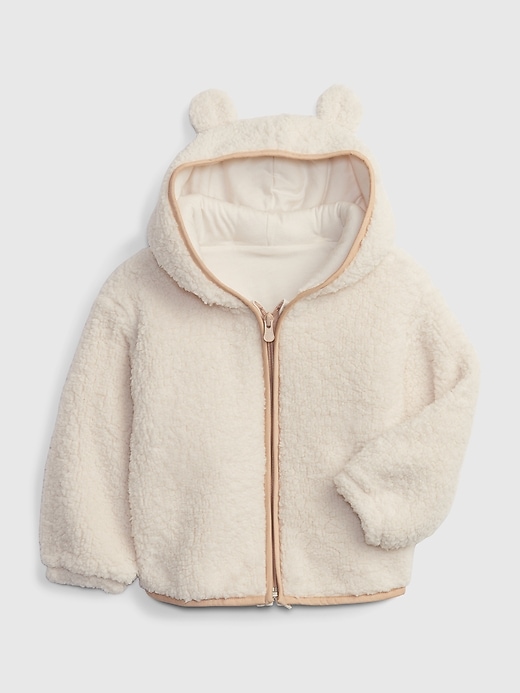 View large product image 1 of 2. Toddler Sherpa Bear Hoodie