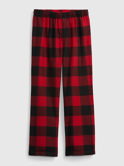 1 of 8 showing, with the color red buffalo of product Kids Recycled Flannel PJ Pant