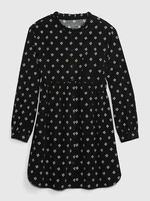 1 of 8 showing, with the color black floral of product Kids Corduroy Shirtdress