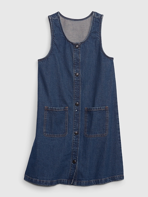 1 of 8 showing, with the color medium wash of product Kids Denim Jumper