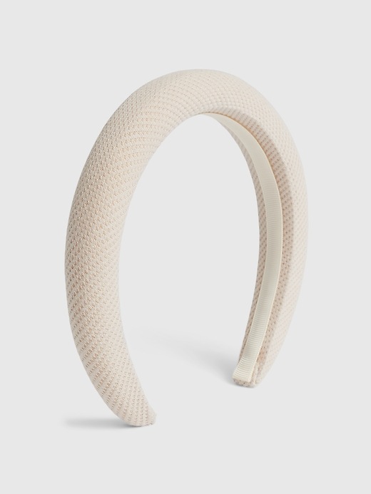 1 of 8 showing, with the color cream cobblestone of product Kids Padded Corduroy  Headband