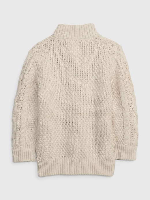 2 of 8 showing, with the color chino beige of product Toddler Cable-Knit Sweater