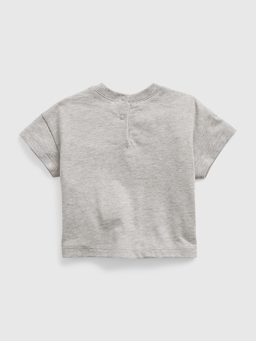 2 of 8 showing, with the color new off white of product Baby 100% Organic Cotton Pocket T-Shirt (2-Pack)