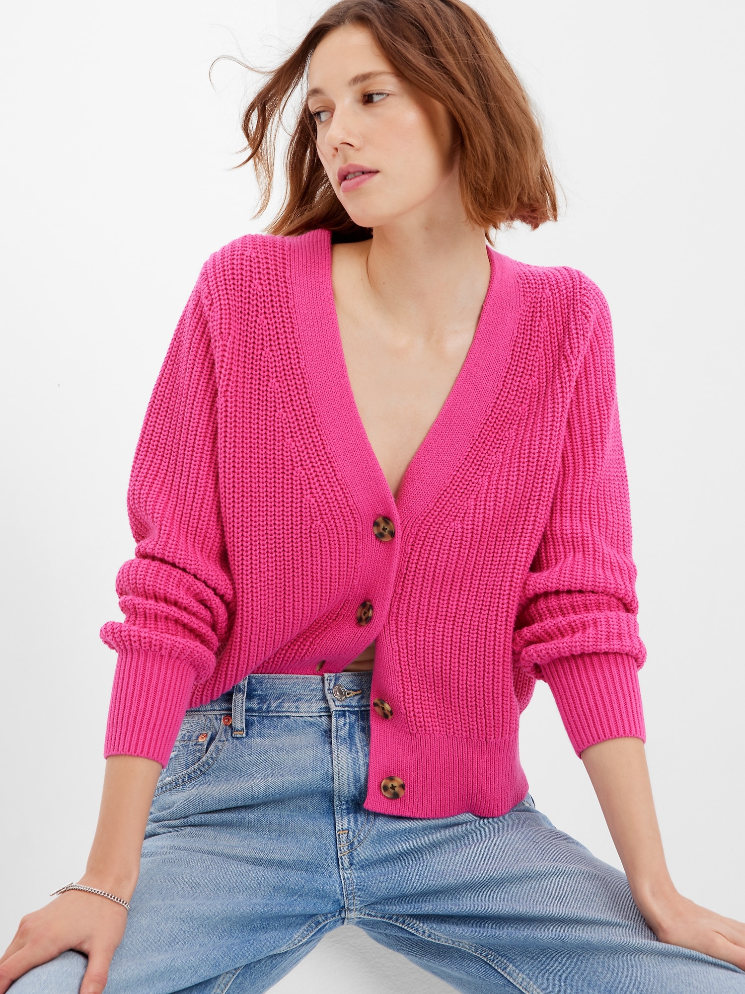 Classic Cotton Rib Cardigan | Gap