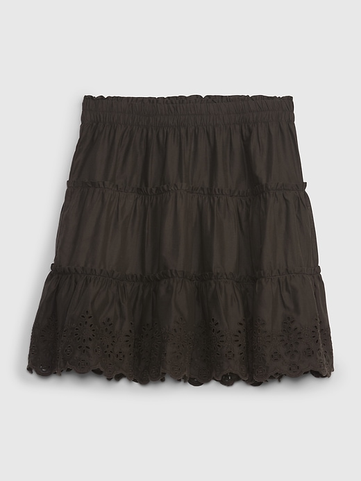 Image number 3 showing, Teen 100% Organic Cotton Eyelet Skirt