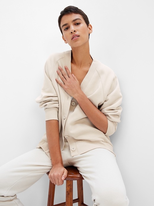 beige cocoon cardigan