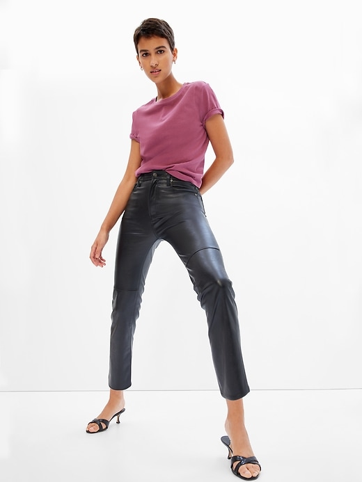 1 of 8 showing, with the color damson pink of product Shrunken T-Shirt