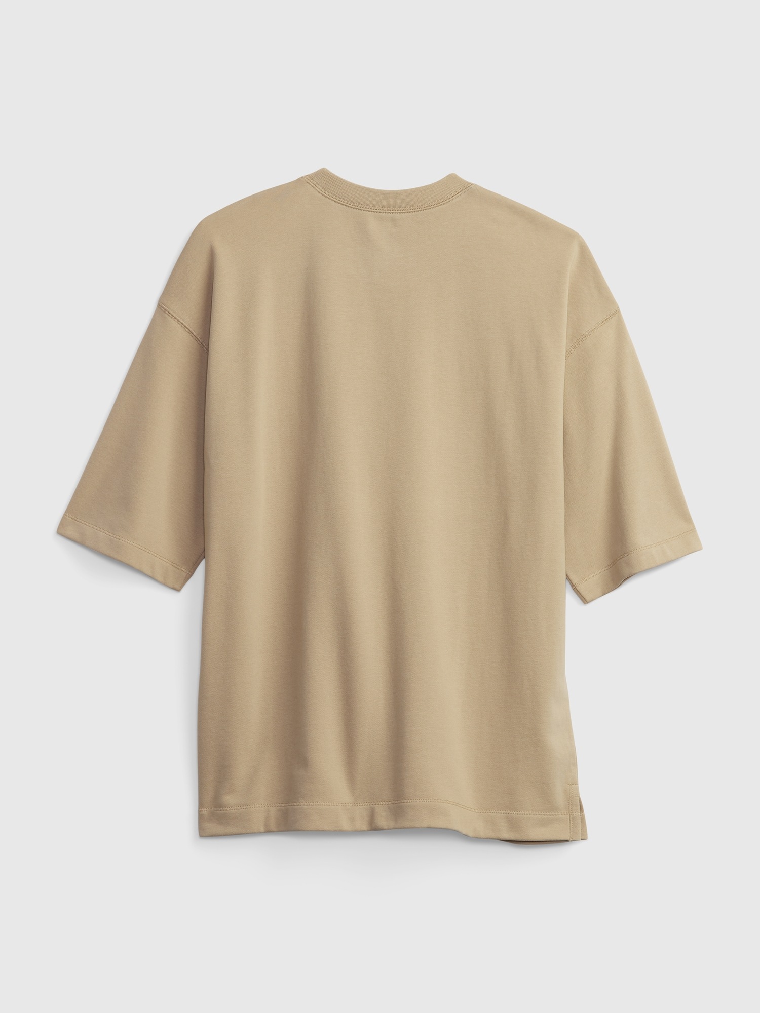 Детская футболка Gap Teen Logo Oversized T-Shirt, цвет: Песочный бежевый — фото 3