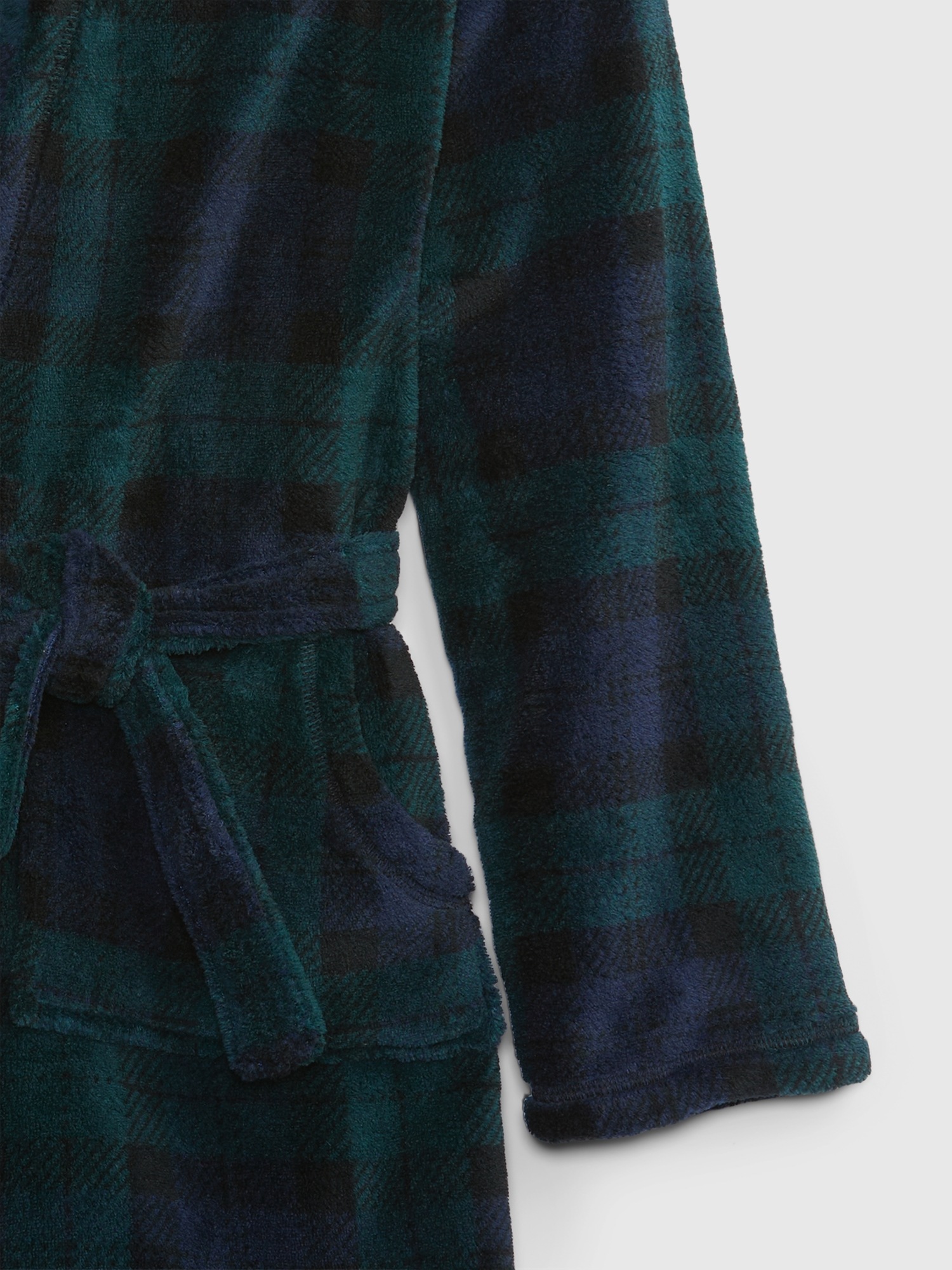 Kids Plaid Fuzzy Robe Gap