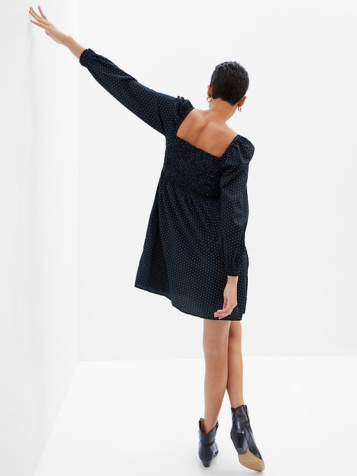 Smocked Puff Mini Dress | Gap