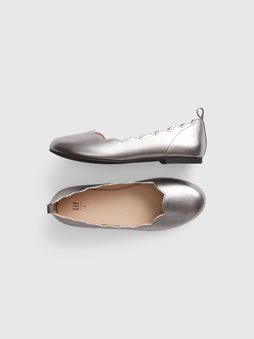 1 of 8 showing, with the color silver of product Kids Ballet Slippers
