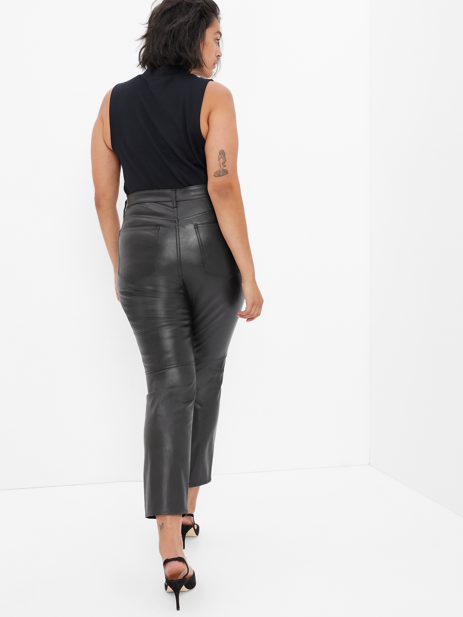 gap faux leather pants