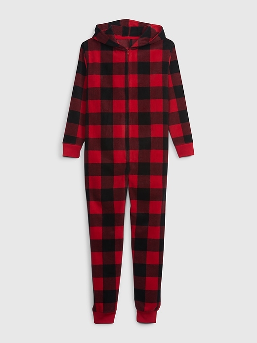 1 of 8 showing, with the color RED BUFFALO of product Kids Buffalo Check PJ One-Piece