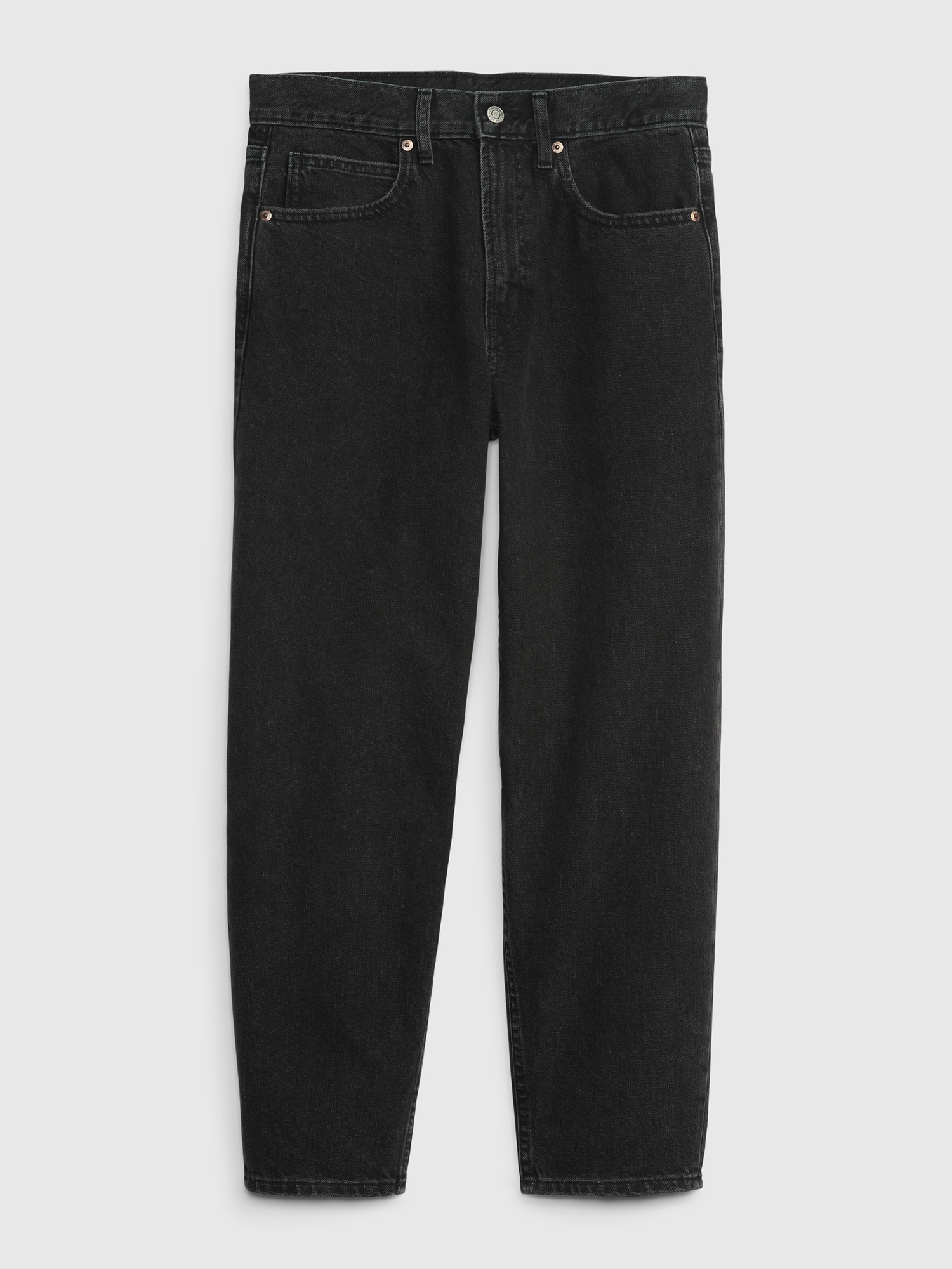 High Rise Barrel Jeans with Washwell Gap