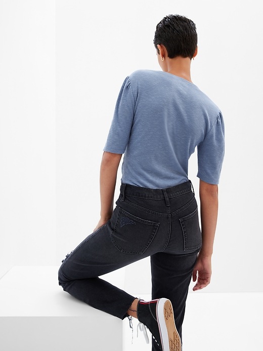 2 of 8 showing, with the color bainbridge blue of product Slub Henley T-Shirt